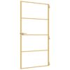 vidaXL Innerd&oslash;r slank gull 102,5x201,5 cm herdet glass og aluminium