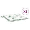 vidaXL Stolputer 2 stk bladm&oslash;nster 50x50x3 cm stoff