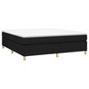 vidaXL Boxspring-sengeramme boksfj&aelig;r svart 180x200 cm Super King stoff