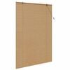 vidaXL Rullegardin med gardiner Brun 150 x 220 cm Bambus