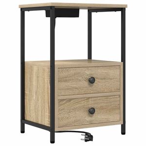 vidaXL Nattbordskap Sonoma eik 40 x 31 x 60 cm Konstruert tre