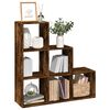 vidaXL Romdeler bokhylle&nbsp;3 etasjer&nbsp;svart 99x29x99 cm konstruert tre