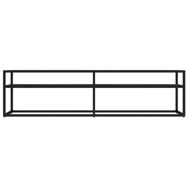 vidaXL TV-benk svart marmor 160x40x40,5 cm herdet glass