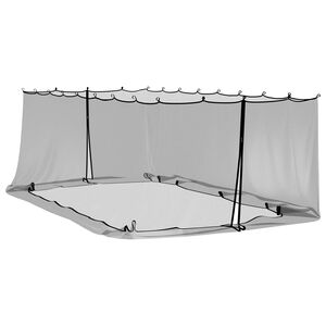 vidaXL Myggnett for hagepavillon 220 mesh Svart 6 x 3 x 2 m Polyester