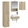 vidaXL Baderomsinnredningssett 5 pcs Sonoma eik