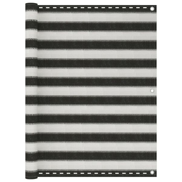 vidaXL Balkongskjerm HDPE 120x400 cm antrasitt og hvit