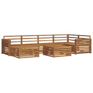 vidaXL Utend&oslash;rs sofa-sett 7 pcs Naturlig Solid akasietre