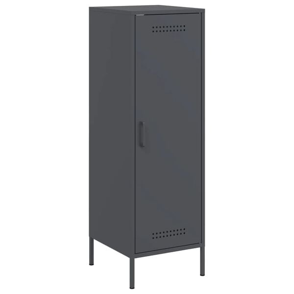 vidaXL Highboard antrasitt 36x39x113 cm stål