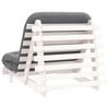 vidaXL Futonsofa med madrass hvit 90x206x11 cm heltre furu