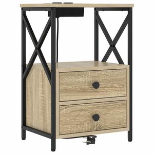 vidaXL Nattbordskap Sonoma eik 40 x 31 x 60 cm Konstruert tre