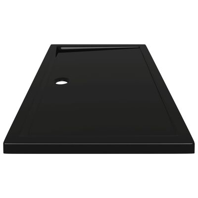 vidaXL Rektangulært dusjbrett ABS svart 70x120 cm