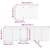 vidaXL Hundeport sammenleggbar 9 paneler hvit 450 cm poppeltre