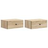 vidaXL Vegghengt Nattbord med skuff 2 pcs Sonoma eik 49 x 34,5 x 20 cm