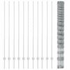 vidaXL Gjerde og Støtte sølv 1,5 x 25 m Stål