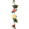 vidaXL Blomsterkranser 6 stk v&aring;r solnedgangr&oslash;d 250 cm