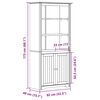vidaXL Bokhylle BODO hvit 82x40x173 cm heltre furu