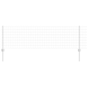 vidaXL Euro gjerdet med stolpe 25 x 0,6 m Galvanisert st&aring;l S&oslash;lv Mesh