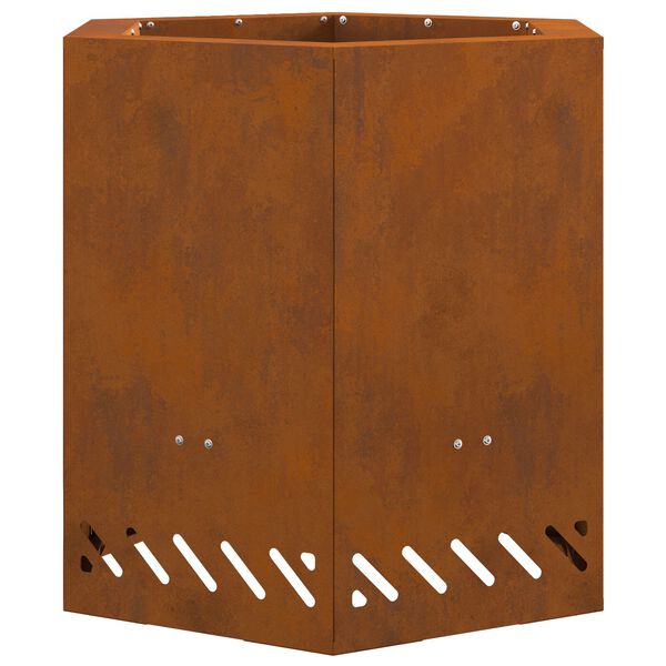 vidaXL Røykfri ildsted Brun 48 x 48 x 51 cm Stål