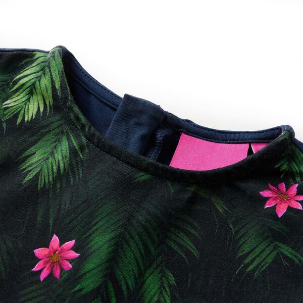 Barnekjole med lange ermer marinebl&aring; 92