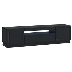 vidaXL LED TV-skap Svart Konstruert tre