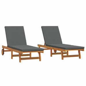 vidaXL Solstol 2 stk. Solid akasietre Brun