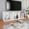 vidaXL Bokhylle/TV-benk hvit 36x30x114 cm konstruert tre