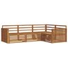 vidaXL Utend&oslash;rs sofa-sett 4 pcs Naturlig Solid akasietre