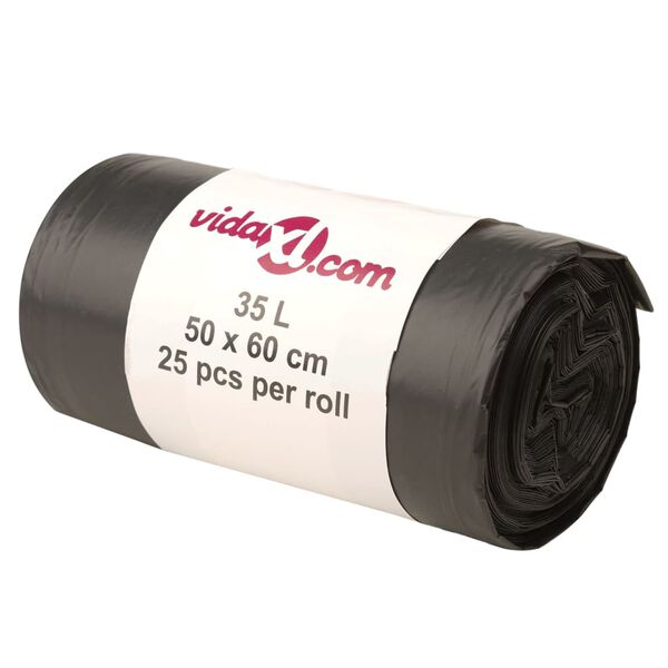 vidaXL Søppelposer 250 stk svart 35 L