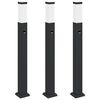 vidaXL Pullertlys med sensor 3 stk 80 cm svart IP44