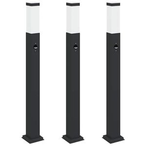 vidaXL Pullertlys med sensor 3 stk 80 cm svart IP44
