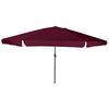 vidaXL Hageparasol Bordeaux R&oslash;d 394 x 394 x 248 cm Polyester og st&aring;l