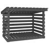 vidaXL Vedstativ gr&aring; 108x73x79 cm heltre furu