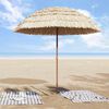 vidaXL Strandparasol Brun Ø 206 x 209.5 cm Stål