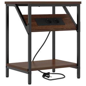 vidaXL Nattbordskap Brun Eik 38 x 30 x 48 cm Konstruert tre