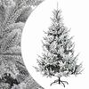 vidaXL Kunstig sammensatt juletre 120 cm PVC og metall Gr&oslash;nn og hvit