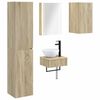 vidaXL Baderomsinnredningssett 5 pcs Sonoma eik