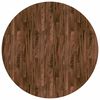 vidaXL Bordplate &Oslash; 60 x 4 cm Rund Massivt Eiketre M&oslash;rk brun