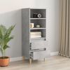 vidaXL Highboard betonggrå 40x36x110 cm konstruert tre