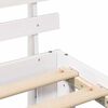 vidaXL Sengestamme med hodegjerde Hvit 75 x 190 cm Massiv furu