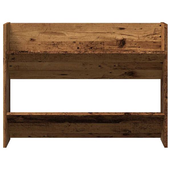 vidaXL Veggmontert skohylle gammelt tre 80x18x60 cm konstruert tre