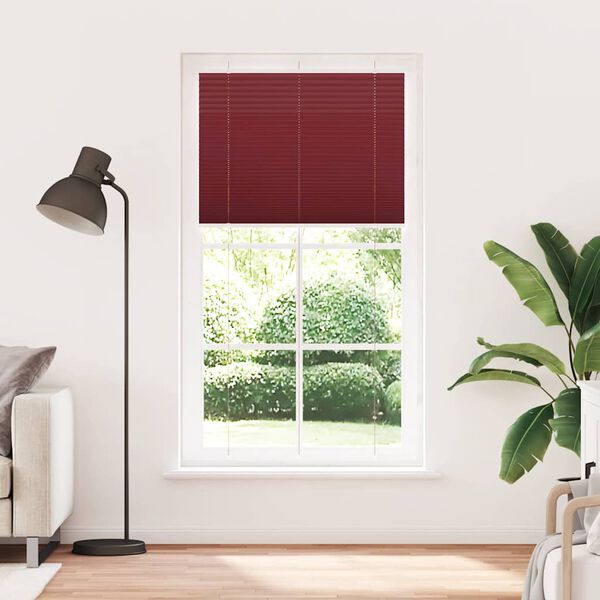 vidaXL Pliss&eacute;gardin Bordeaux R&oslash;d 105x200 cm Stoff Bredde 104,4 cm