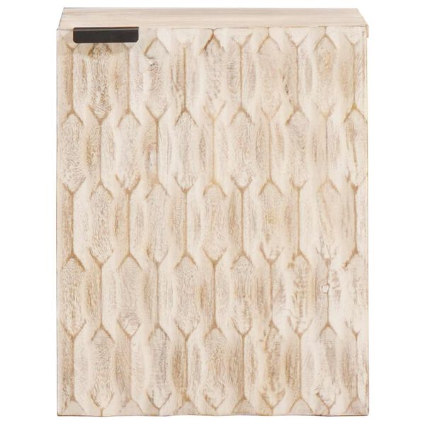 vidaXL Baderom Hengende Skap Hvit 38 x 33 x 48 cm Massiv mango tre