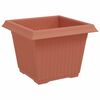 vidaXL Firkantet Blomsterpotte 24 pcs Klinker R&oslash;d 23 x 23 x 17,5 cm