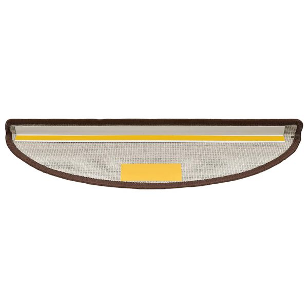 vidaXL Trappematter 20 stk 56x17x3 cm kaffebrune halvrund