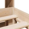 vidaXL Seng med bokhylle uten madrass 180x200 cm heltre furu