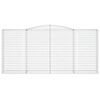vidaXL Gabionkurver buede 8 stk 400x50x180/200 cm galvanisert jern