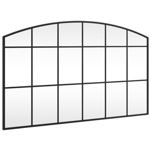 vidaXL Veggspeil svart 100x60 cm buet jern