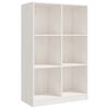 vidaXL Bokhylle hvit 70x33x110 cm heltre furu