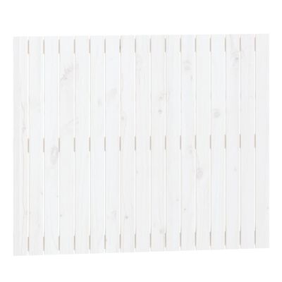 vidaXL Veggmontert sengegavl hvit 108x3x90 cm heltre furu