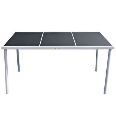 vidaXL Hagebord 150x90x74 cm svart stål